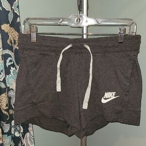 Nike Charcoal Gray Shorts with White Logo